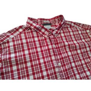 Columbia‎ Rapid Rivers Shirt Red Plaid Short Sleeves Mens Double Extra Large